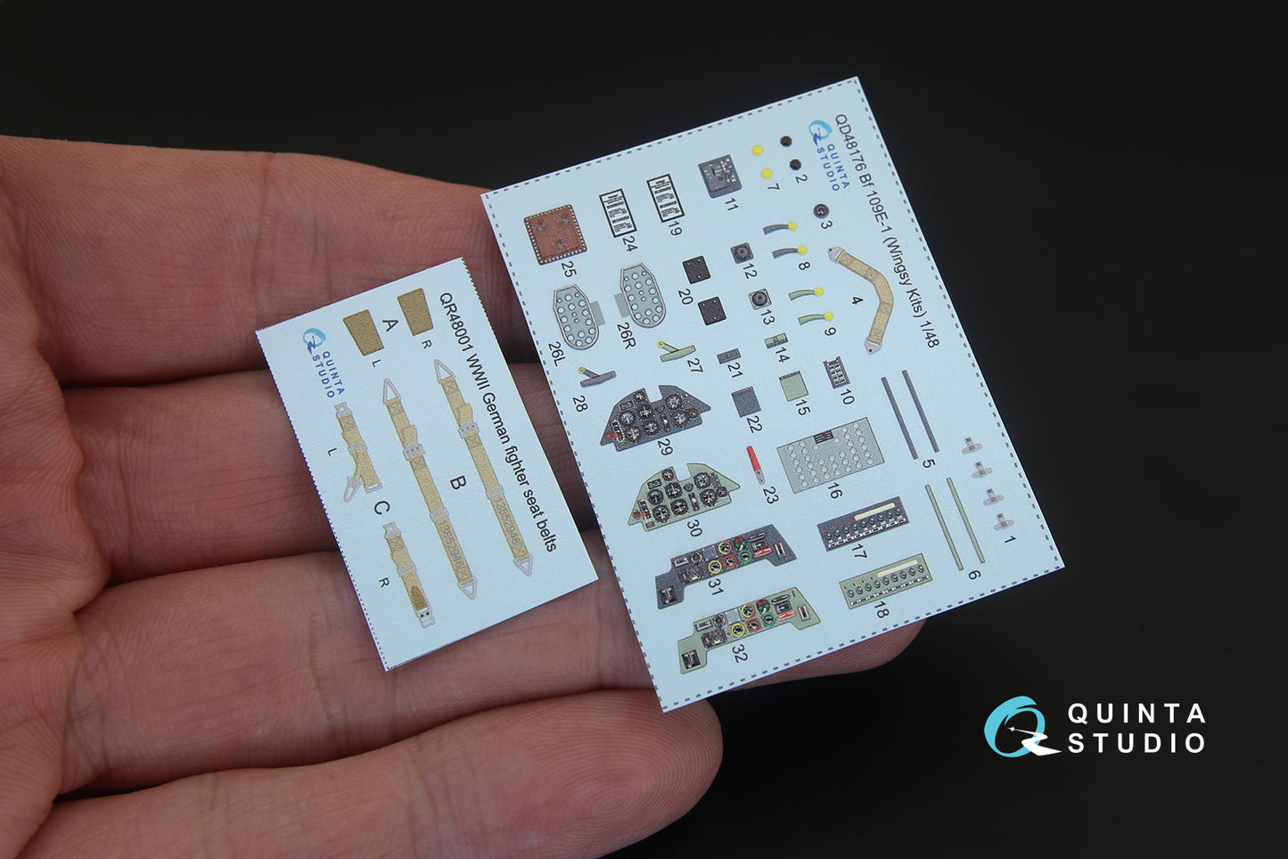 Quinta Studio QD48176 1:48 Bf-109E-1 3D Interior Decal