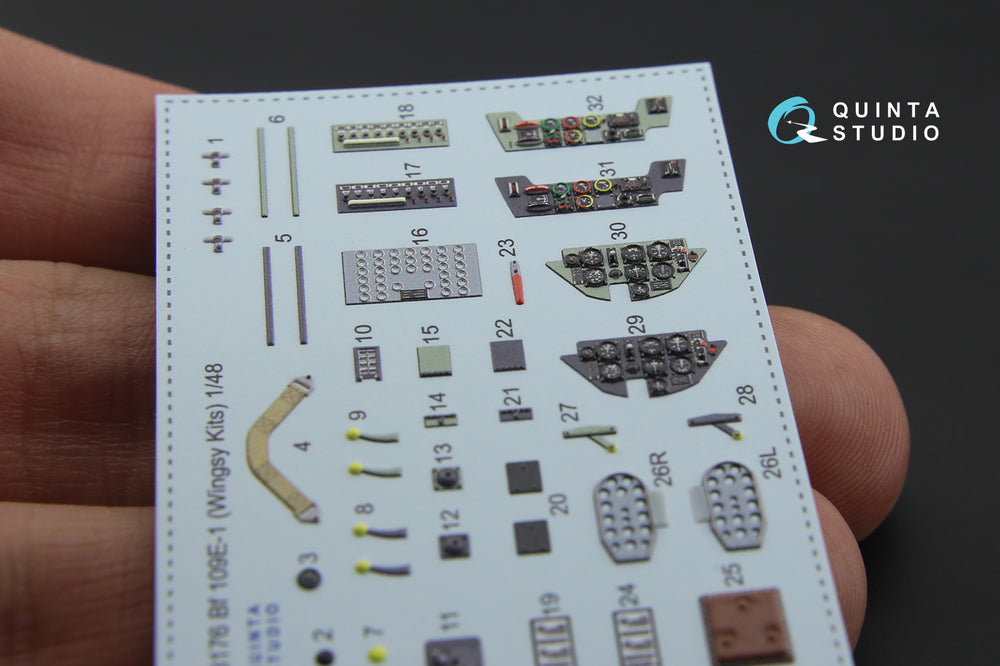 Quinta Studio QD48176 1:48 Bf-109E-1 3D Interior Decal