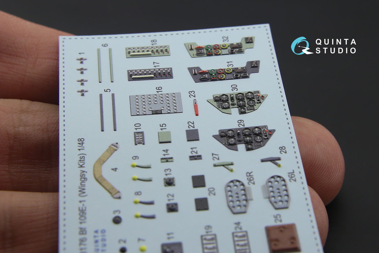 Quinta Studio QD48176 1:48 Bf-109E-1 3D Interior Decal