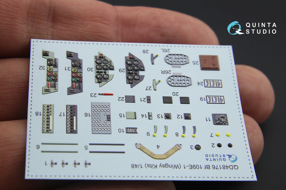 Quinta Studio QD48176 1:48 Bf-109E-1 3D Interior Decal