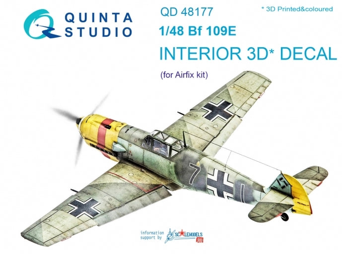 Quinta Studio QD48177 1:48 Bf-109E 3D Interior Decal