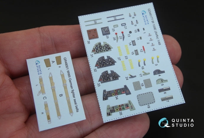 Quinta Studio QD48177 1:48 Bf-109E 3D Interior Decal