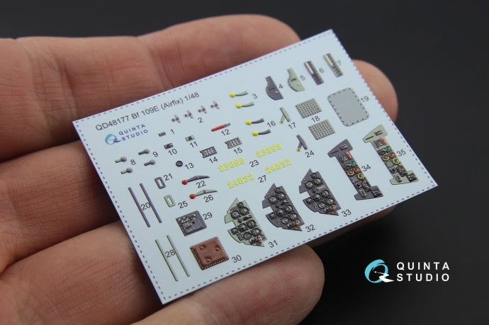 Quinta Studio QD48177 1:48 Bf-109E 3D Interior Decal