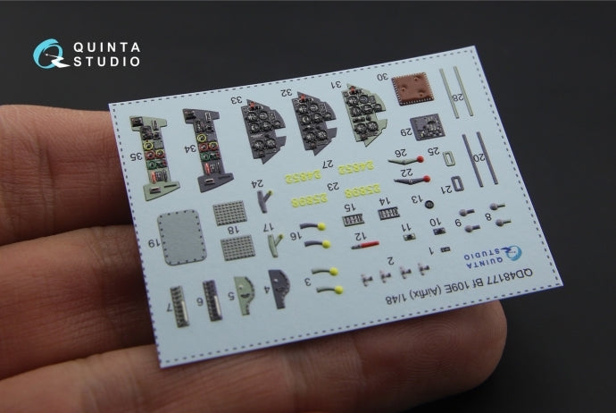Quinta Studio QD48177 1:48 Bf-109E 3D Interior Decal