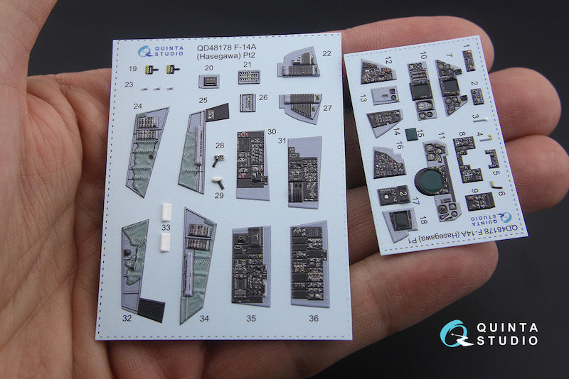Quinta Studio QD48178 1:48 F-14A Tomcat 3D Interior Decal