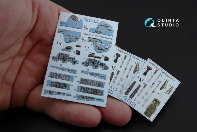 Quinta Studio QD48181 1:48 Sukhoi Su-27UB 3D-Printed Interior Decals