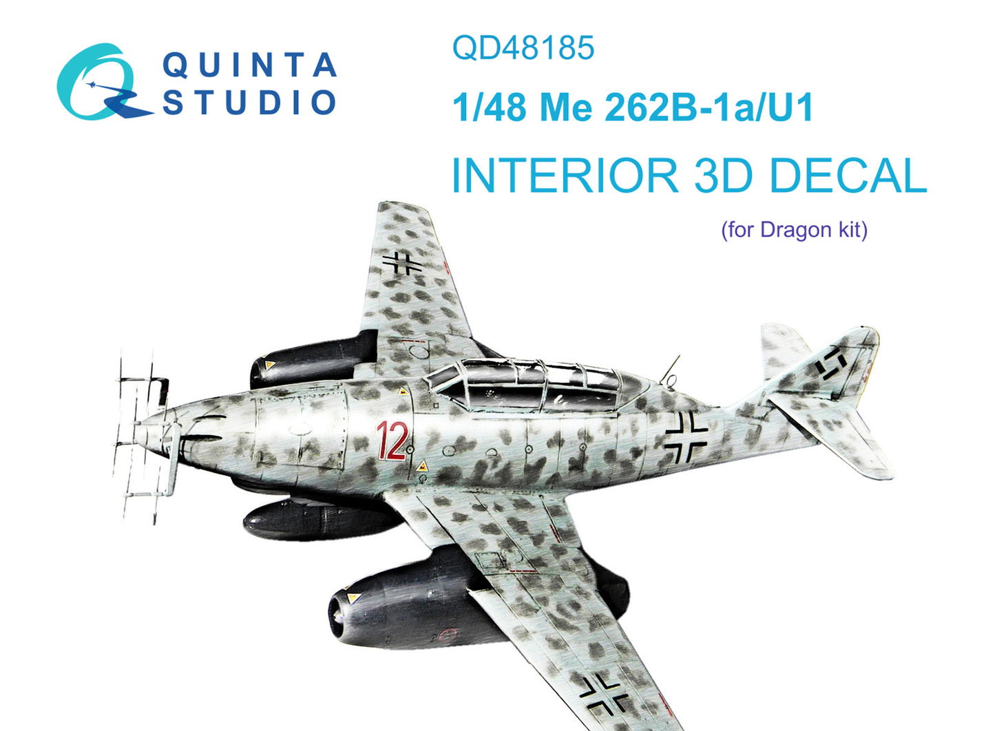 Quinta Studio QD48185 1:48 Me-262B-1a/U1 3D Interior Decal
