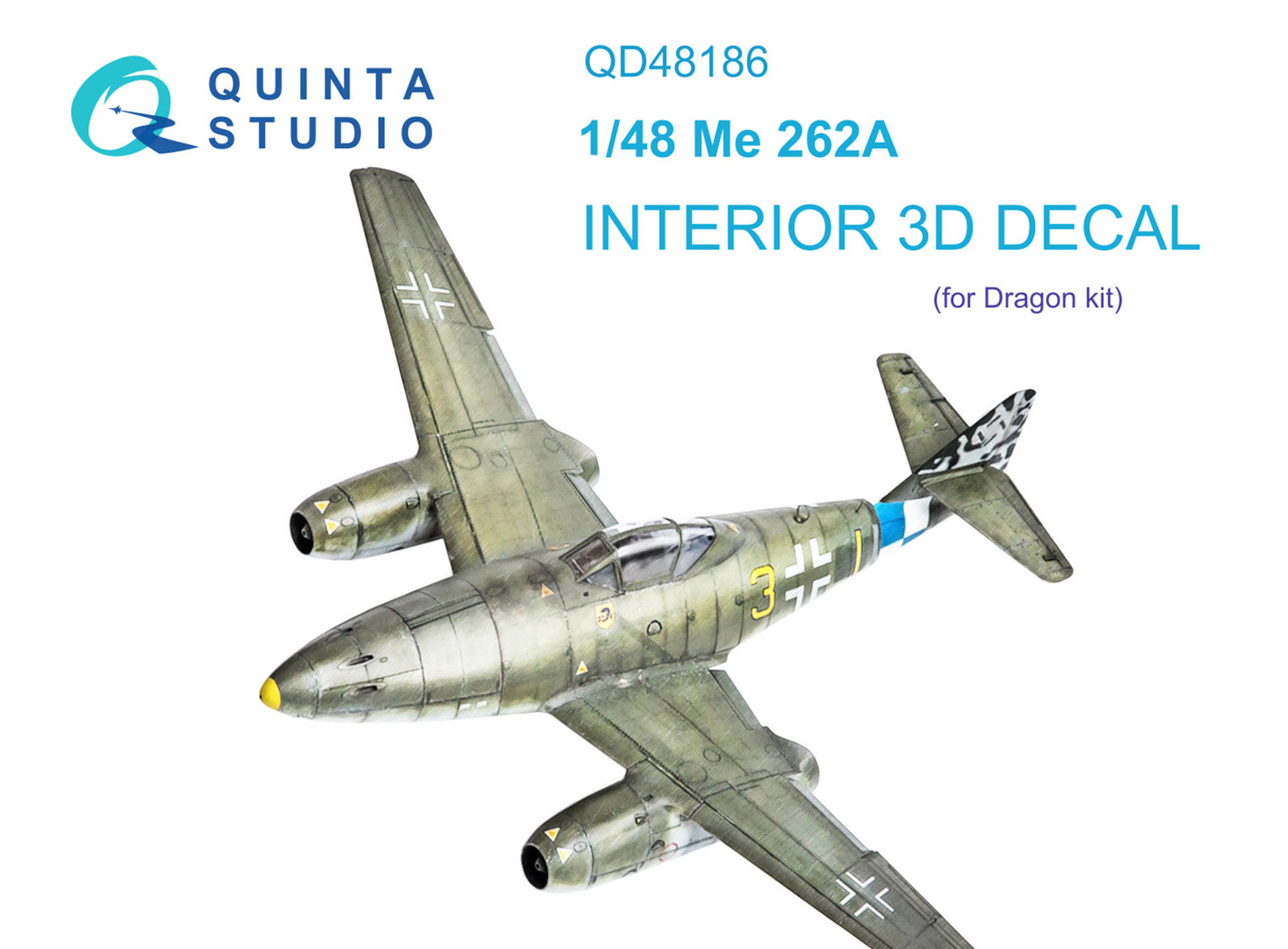 Quinta Studio QD48186 1:48 Me-262A-1A 3D Interior Decal