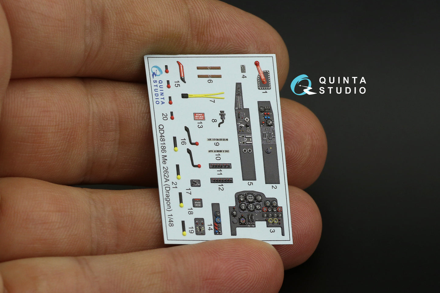 Quinta Studio QD48186 1:48 Me-262A-1A 3D Interior Decal