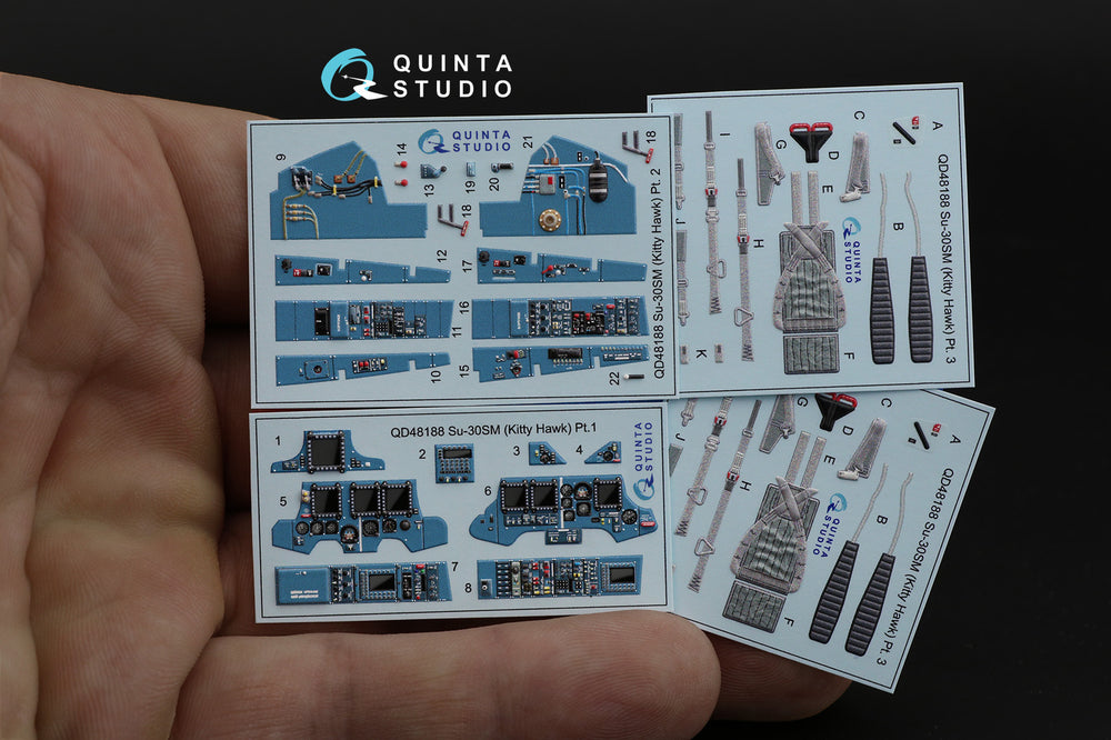 Quinta Studio QD48188 1:48 Sukhoi Su-30SM 3D-Printed Interior Decals