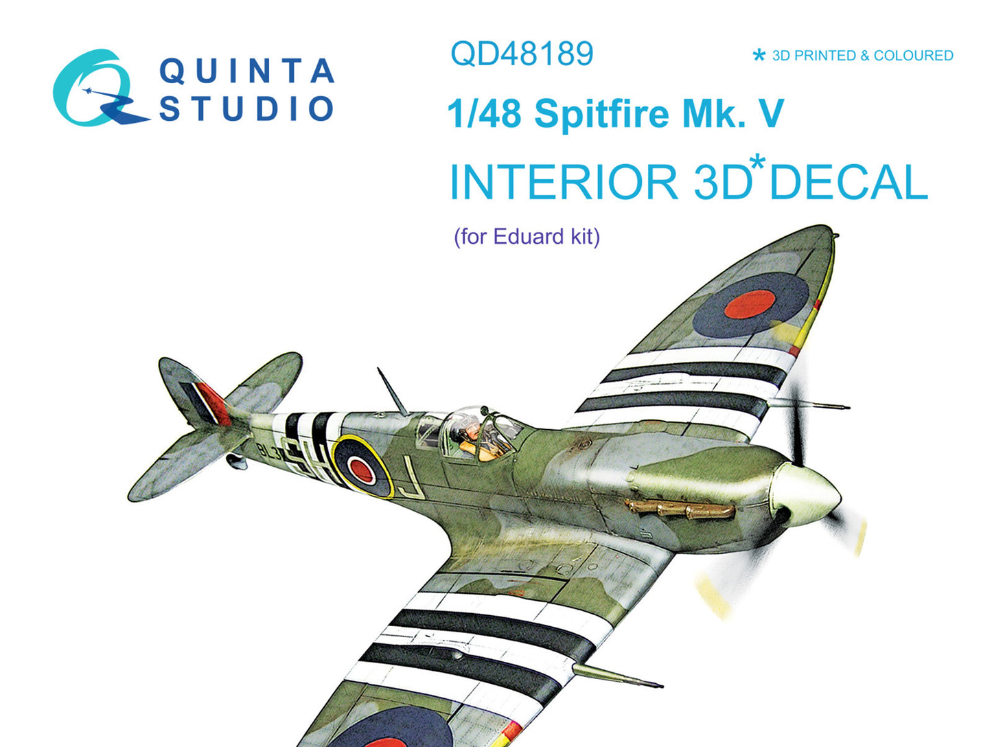 Quinta Studio QD48189 1:48 Spitfire Mk.V 3D Interior Decal