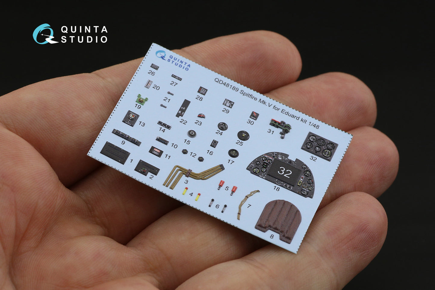 Quinta Studio QD48189 1:48 Spitfire Mk.V 3D Interior Decal