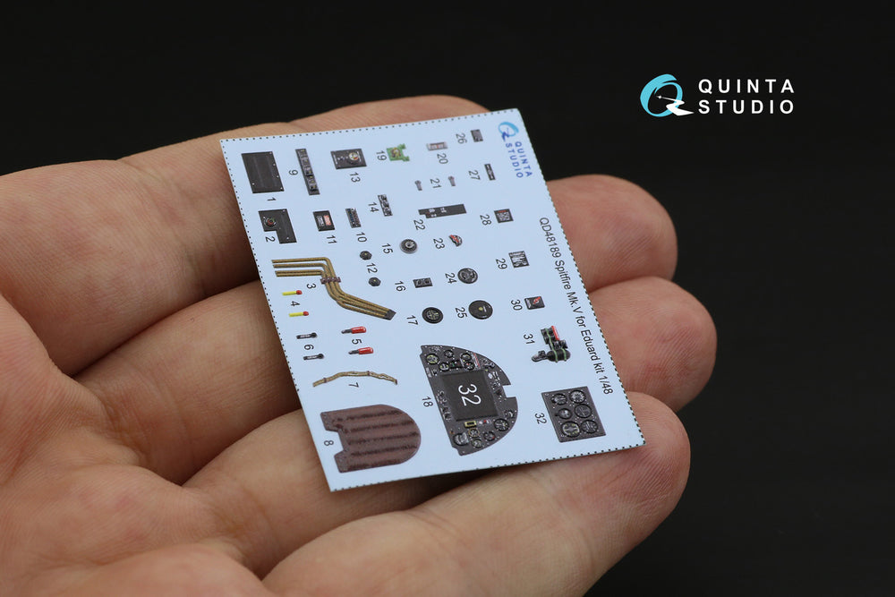 Quinta Studio QD48189 1:48 Spitfire Mk.V 3D Interior Decal