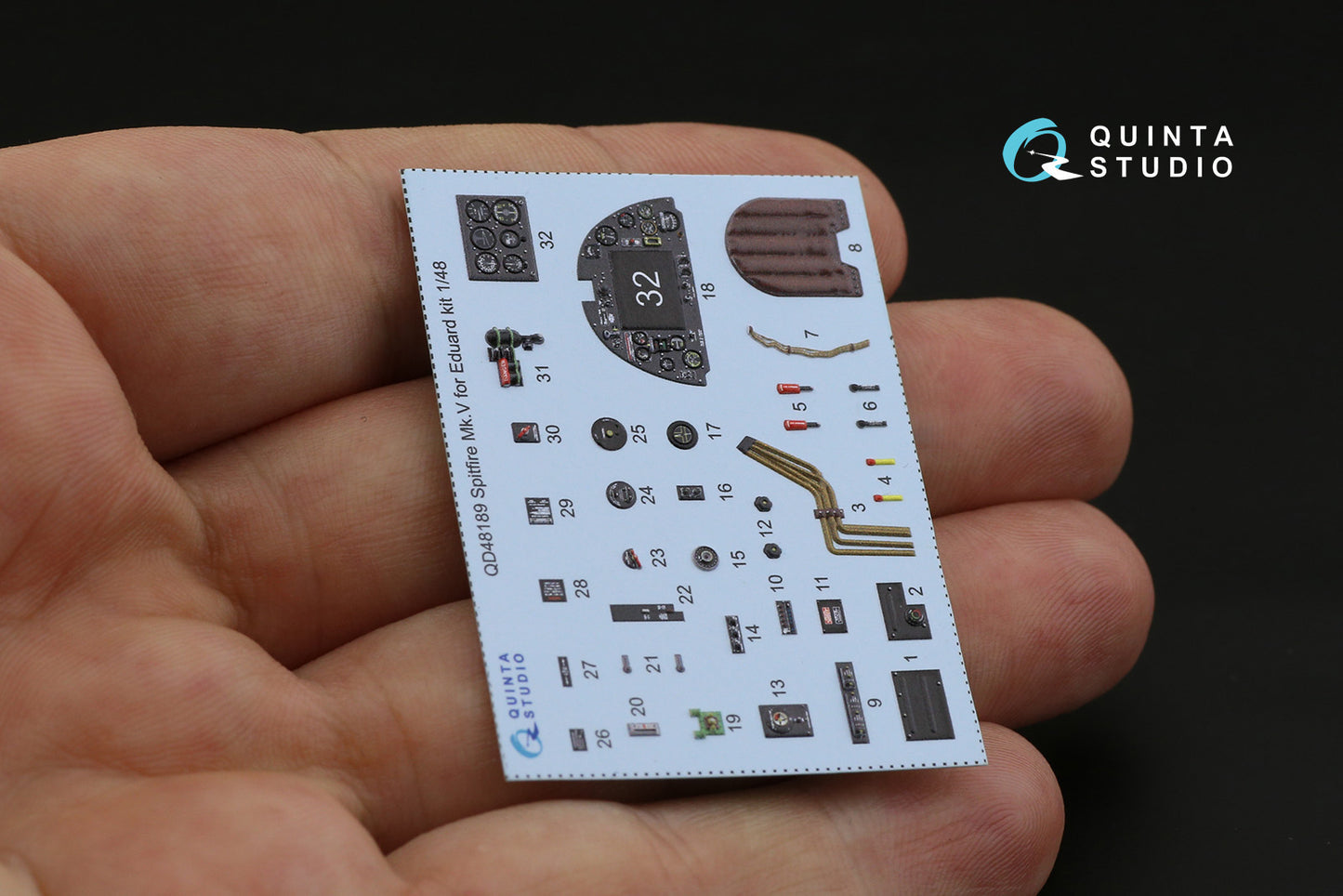 Quinta Studio QD48189 1:48 Spitfire Mk.V 3D Interior Decal