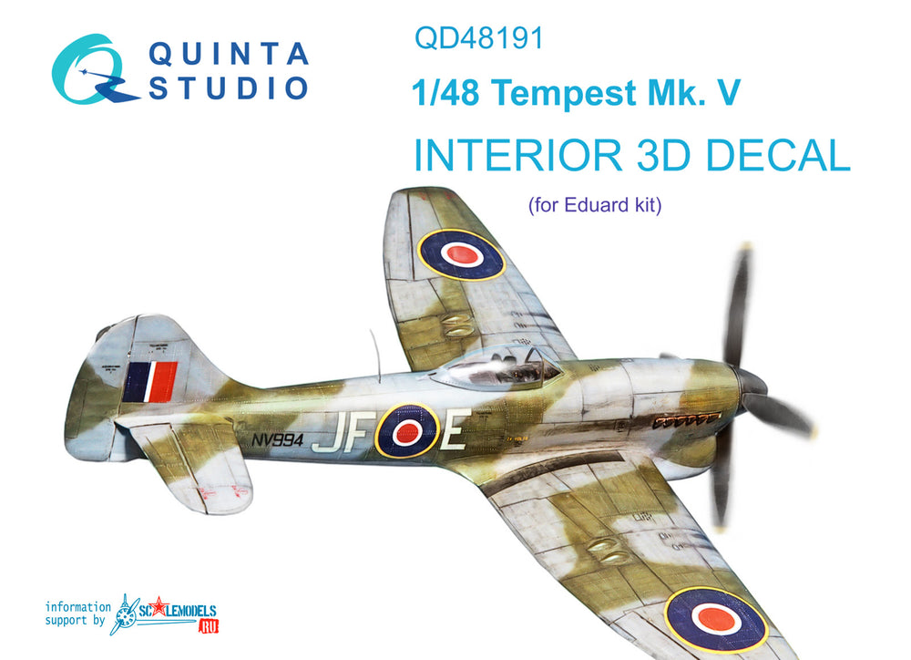 Quinta Studio QD48191 1:48 Hawker Tempest Mk.V 3D Interior Decal