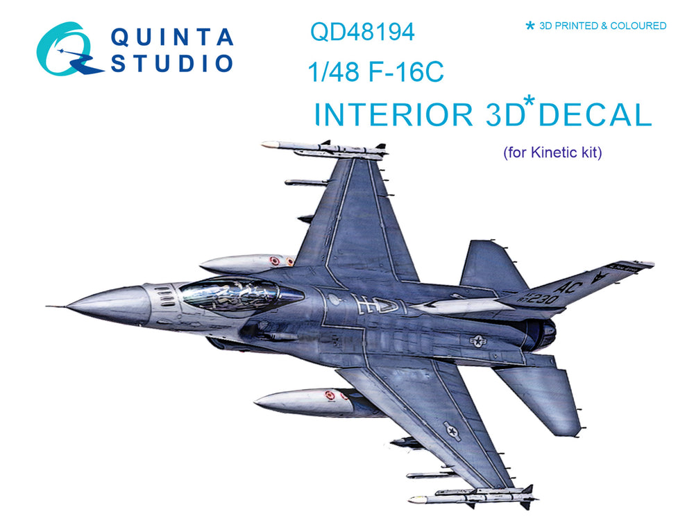 Quinta Studio QD48194 1:48 F-16C Fighting Falcon 3D Interior Decal