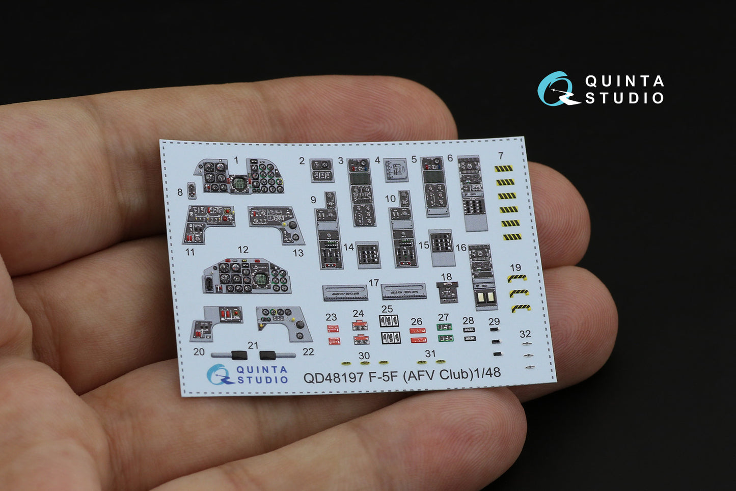 Quinta Studio QD48197 1:48 F-5F Tiger II 3D Interior Decal