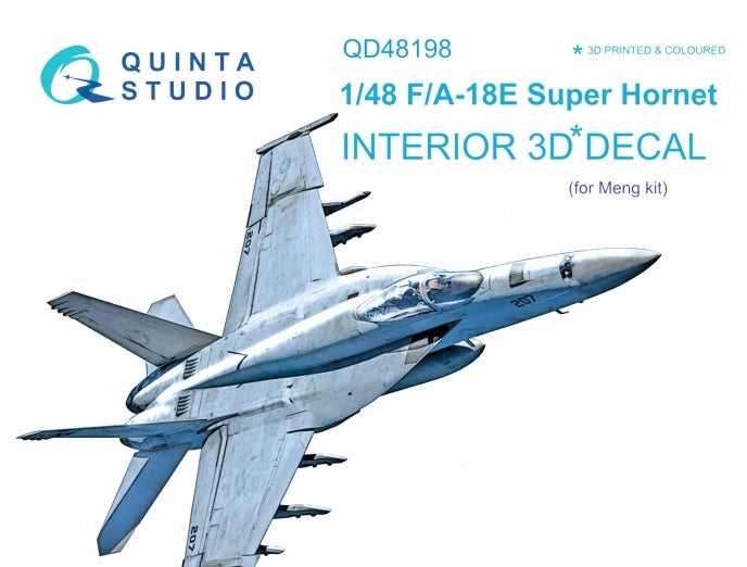 Quinta Studio QD48198 1:48 F/A-18E Hornet 3D Interior Decal