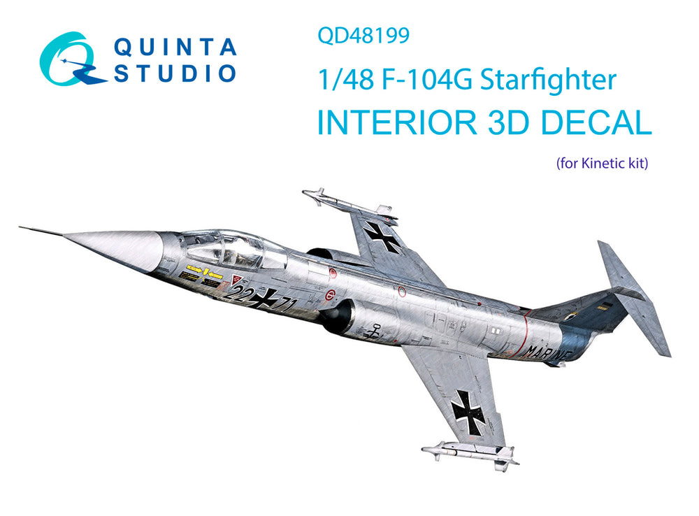 Quinta Studio QD48199 1:48 F-104G Starfighter 3D Interior Decal