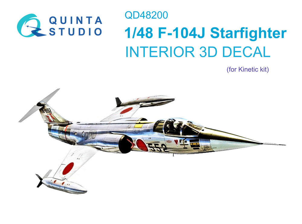 Quinta Studio QD48200 1:48 F-104J Starfighter 3D Interior Decal