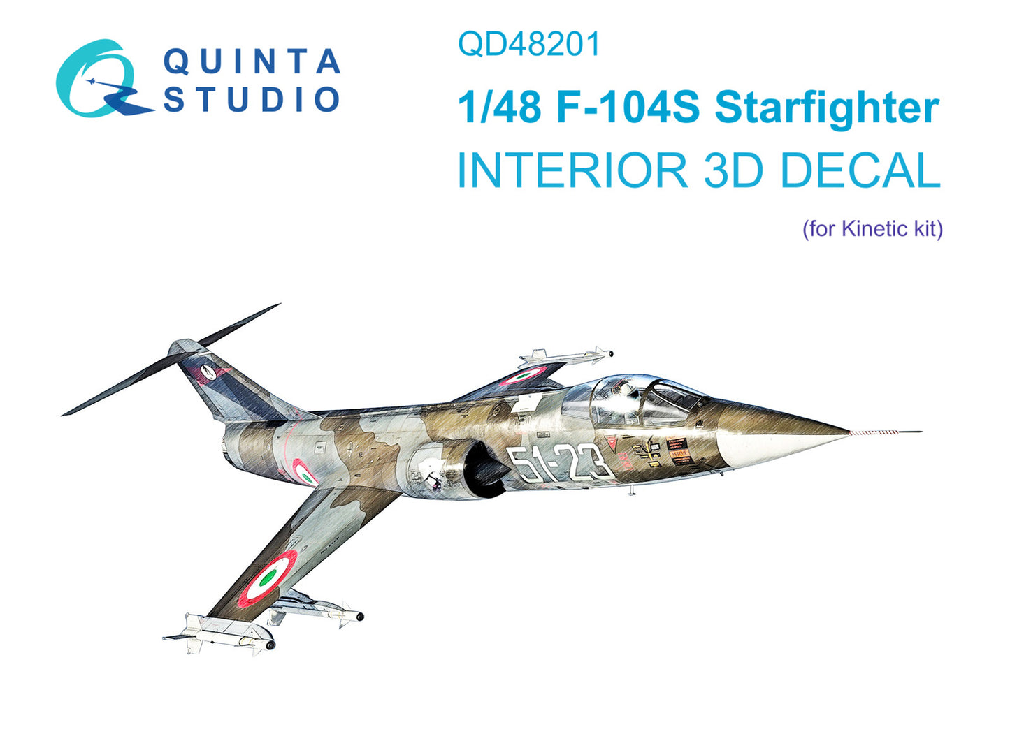 Quinta Studio QD48201 1:48 F-104S Starfighter 3D Interior Decal