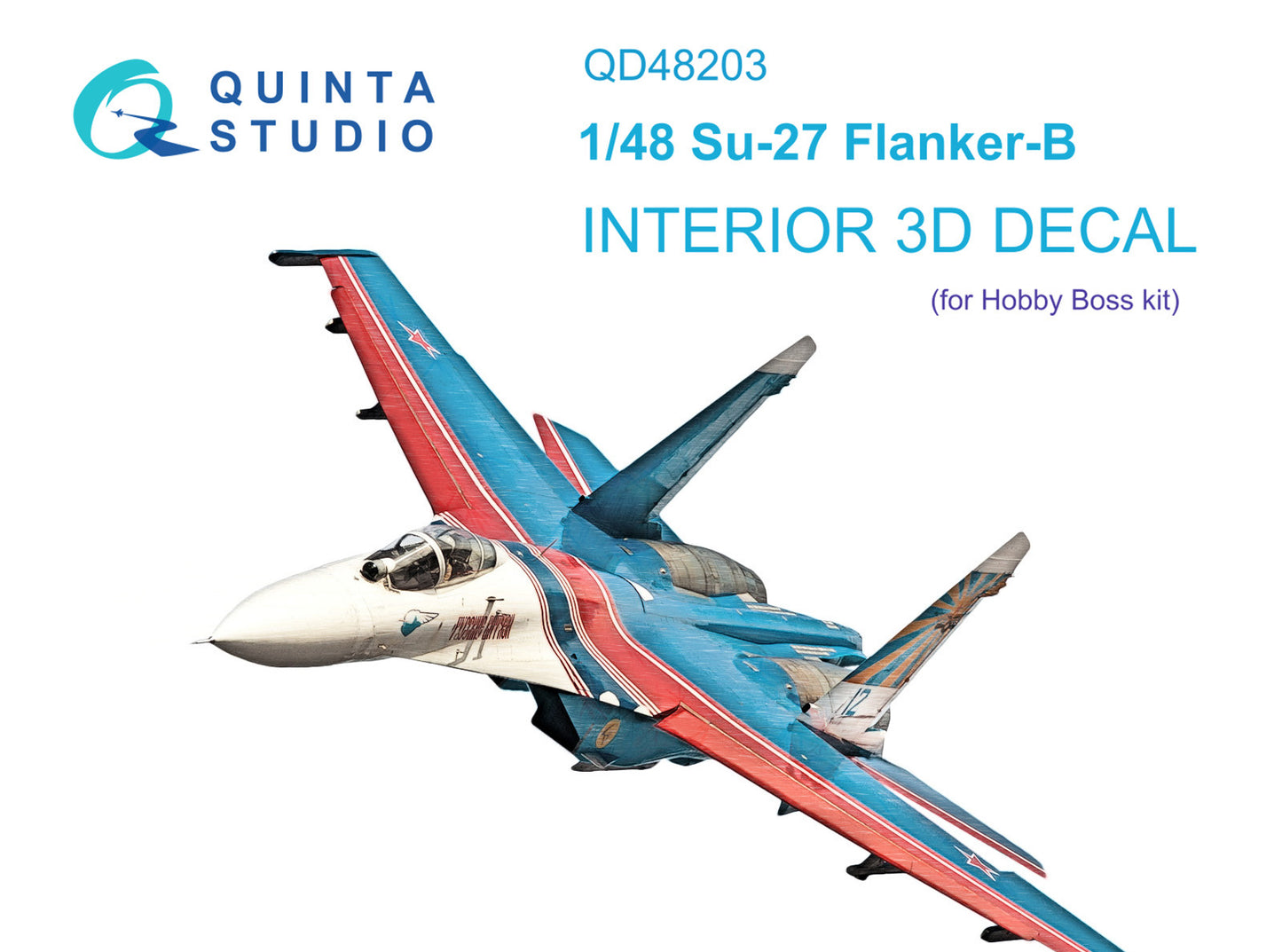 Quinta Studio QD48203 1:48 Sukhoi Su-27 3D-Printed Interior Decals