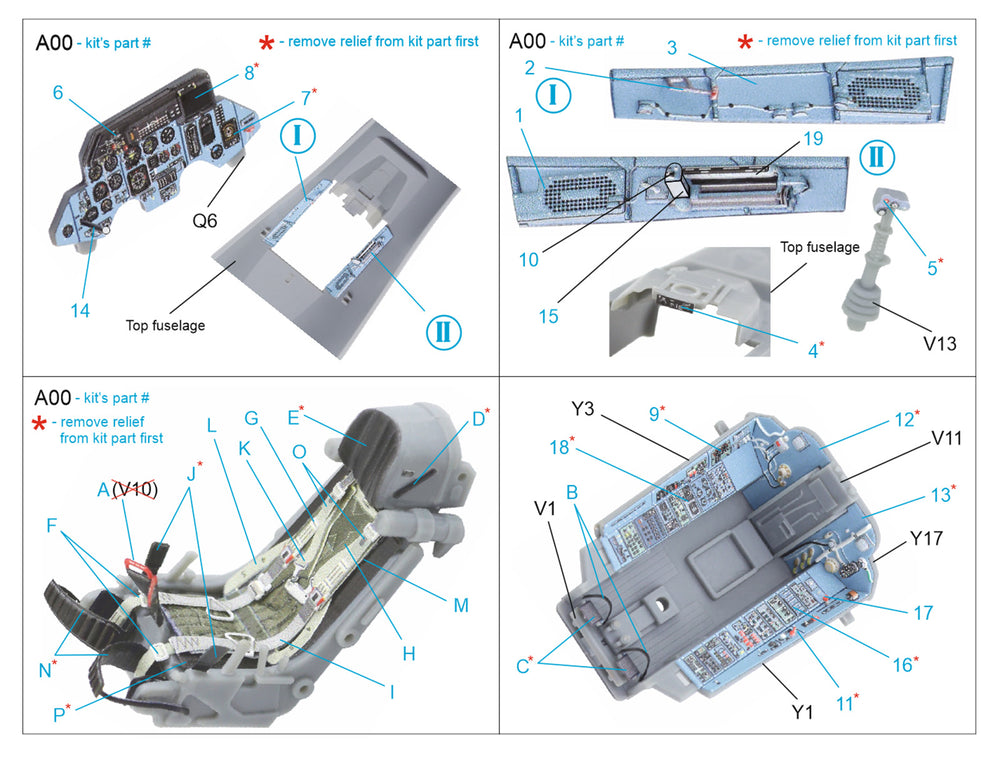Quinta Studio QD48203 1:48 Sukhoi Su-27 3D-Printed Interior Decals