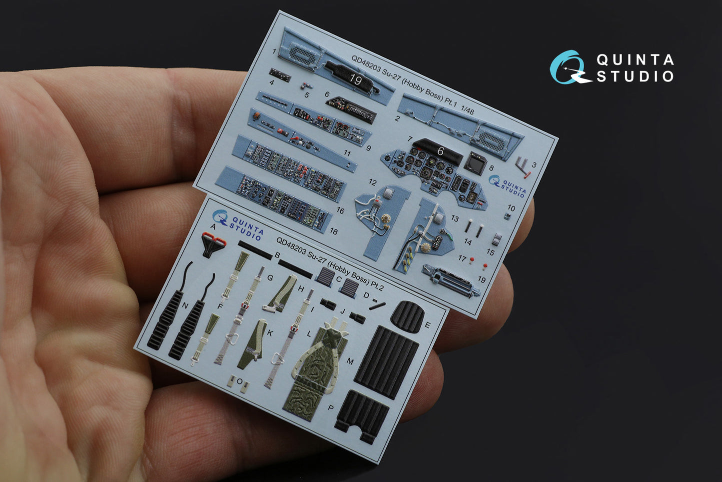 Quinta Studio QD48203 1:48 Sukhoi Su-27 3D-Printed Interior Decals