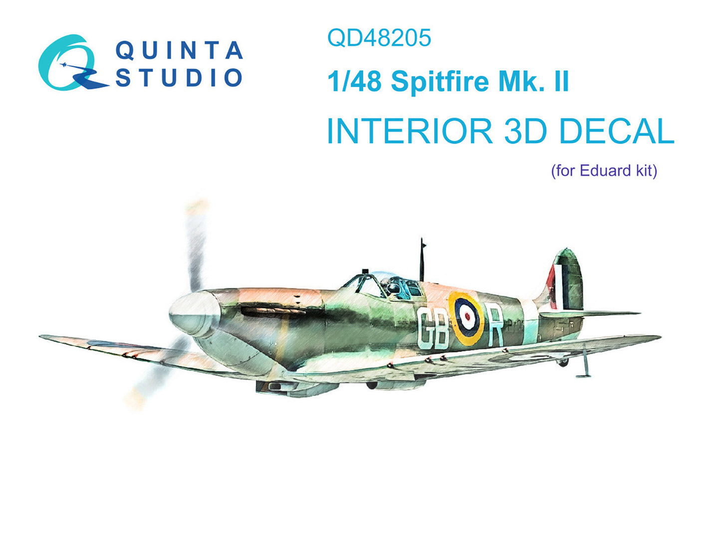 Quinta Studio QD48205 1:48 Spitfire Mk.II 3D Interior Decal