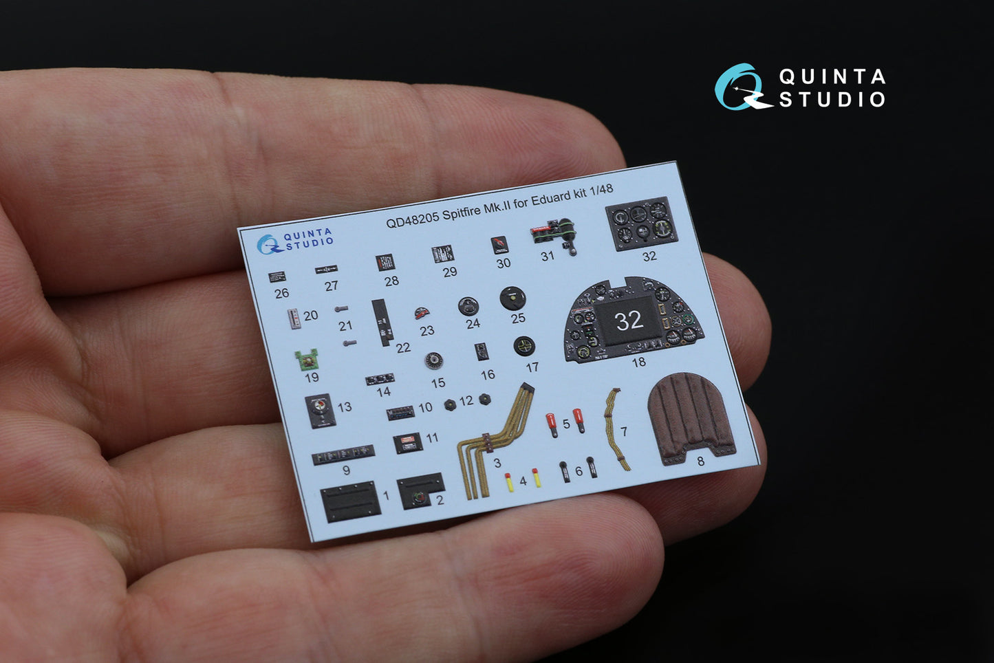 Quinta Studio QD48205 1:48 Spitfire Mk.II 3D Interior Decal