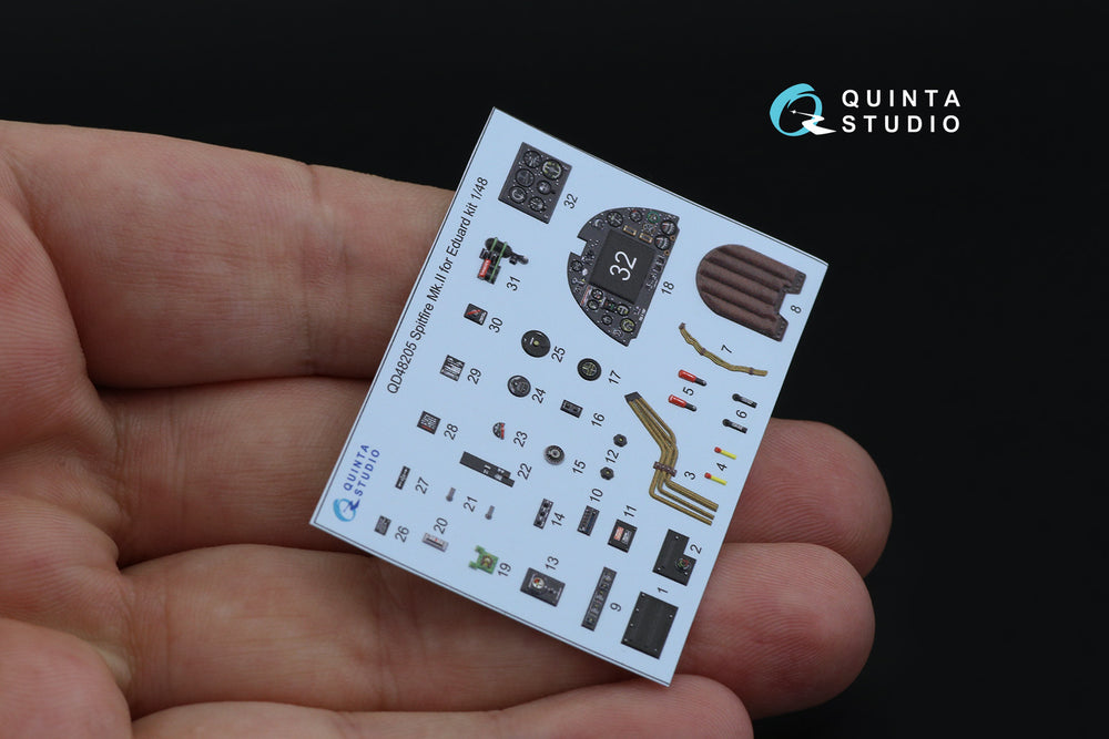 Quinta Studio QD48205 1:48 Spitfire Mk.II 3D Interior Decal