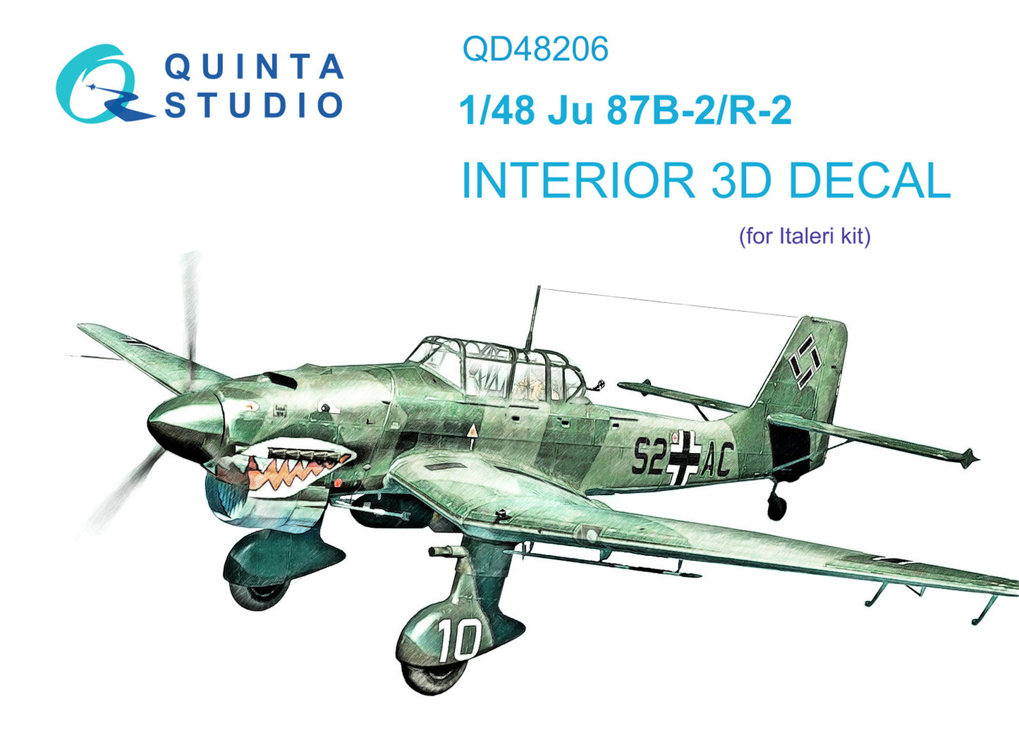 Quinta Studio QD48206 1:48 Ju-87B-2/R-2 Stuka 3D Interior Decal