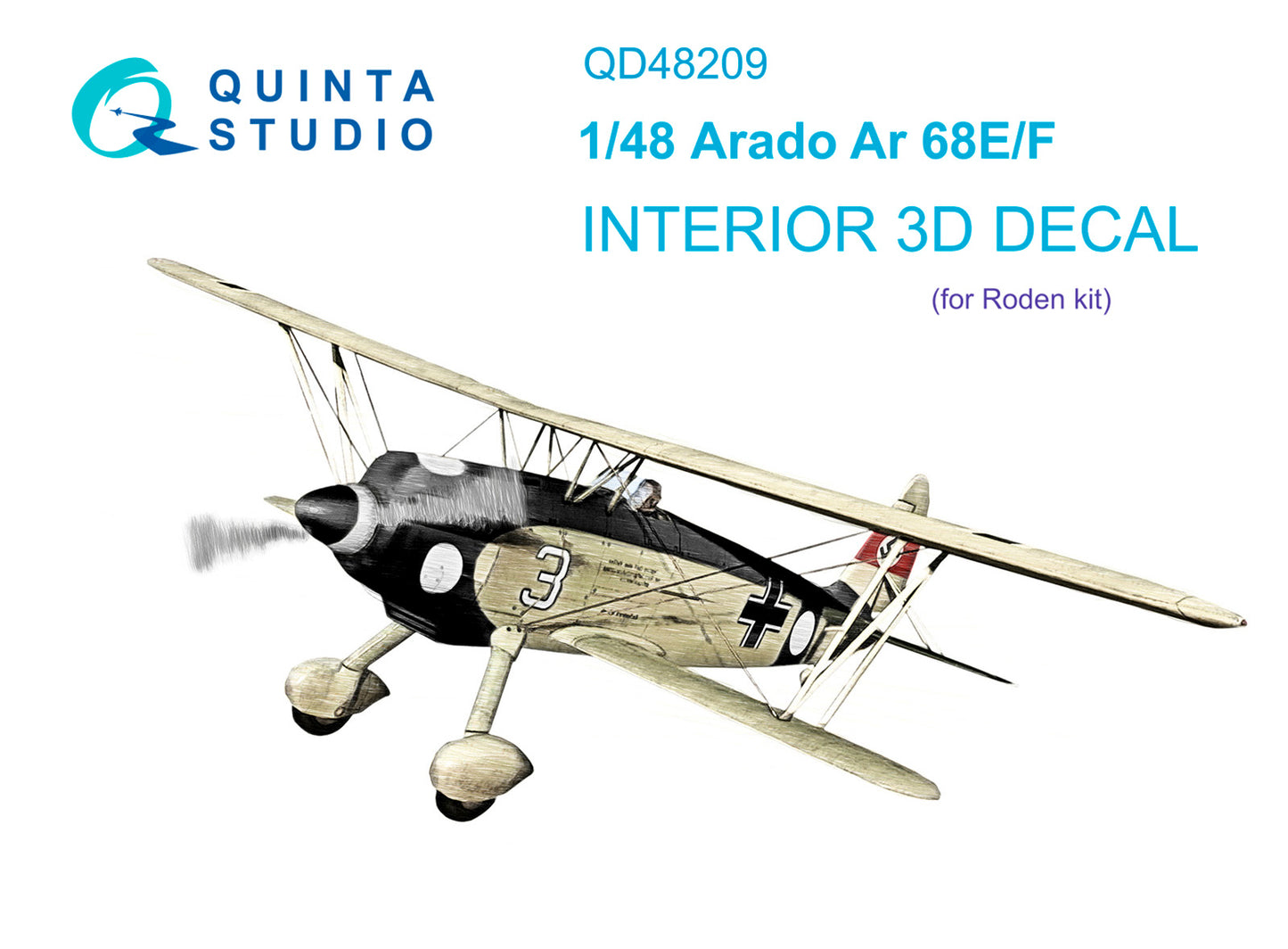 Quinta Studio QD48209 1:48 Arado Ar-68E/F 3D Interior Decal