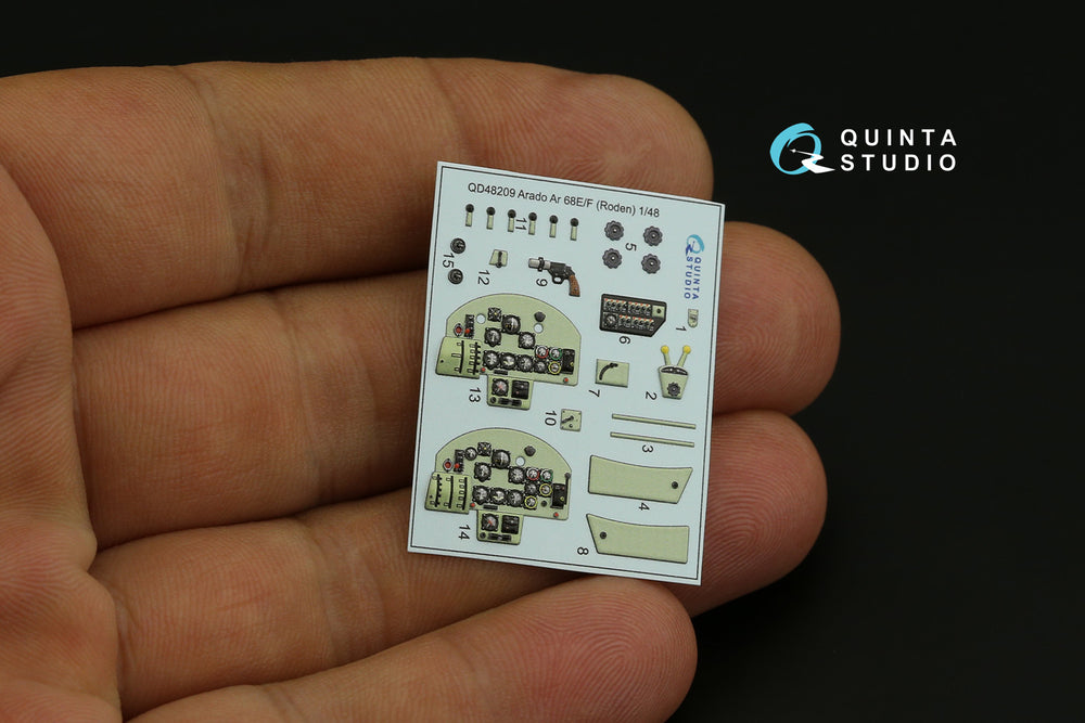 Quinta Studio QD48209 1:48 Arado Ar-68E/F 3D Interior Decal