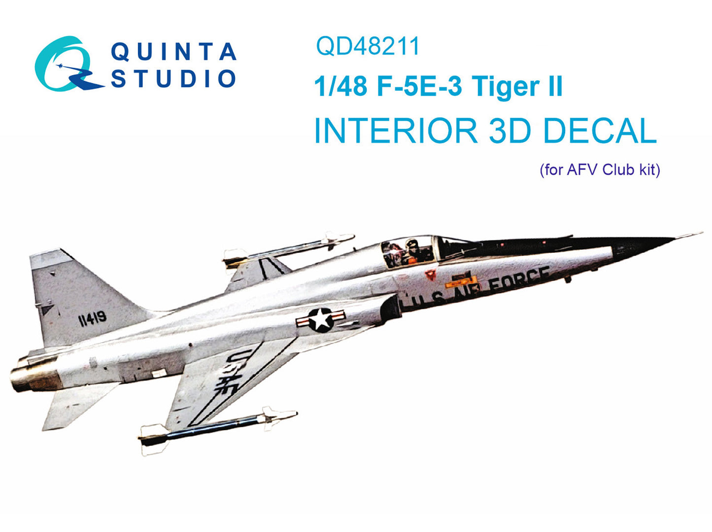 Quinta Studio QD48211 1:48 F-5E-3 Tiger II 3D Interior Decal