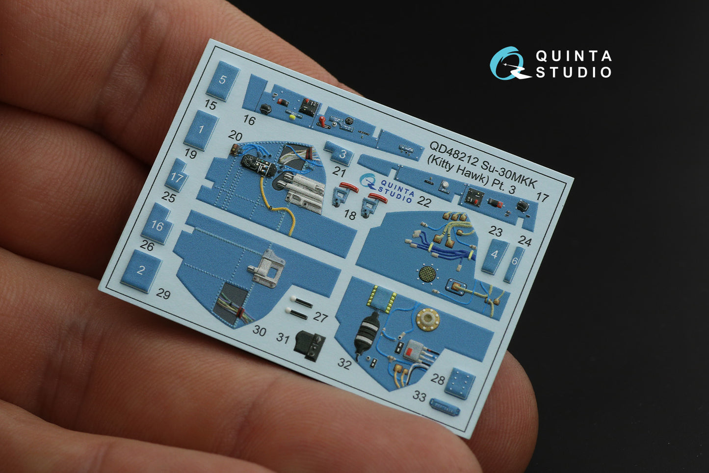 Quinta Studio QD48212 1:48 Su-30MKK 3D Interior Decal