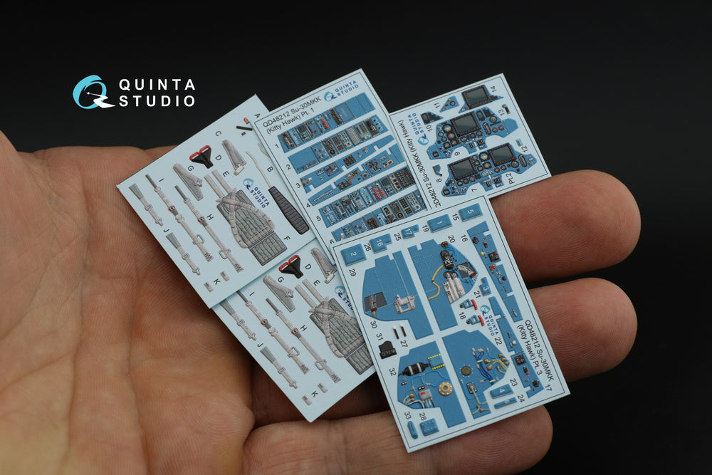 Quinta Studio QD48212 1:48 Su-30MKK 3D Interior Decal