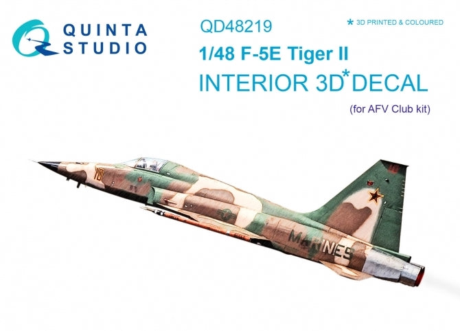 Quinta Studio QD48219 1:48 Northrop F-5E 3D-Printed Interior Decals