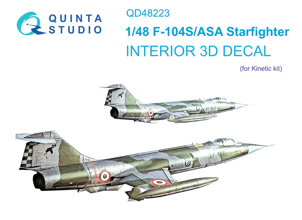 Quinta Studio QD48223 1:48 F-104S/ASA Starfighter 3D Interior Decal