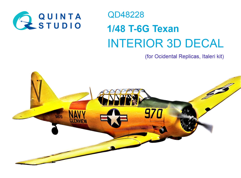 Quinta Studio QD48228 1:48 T-6G Texan 3D Interior Decal