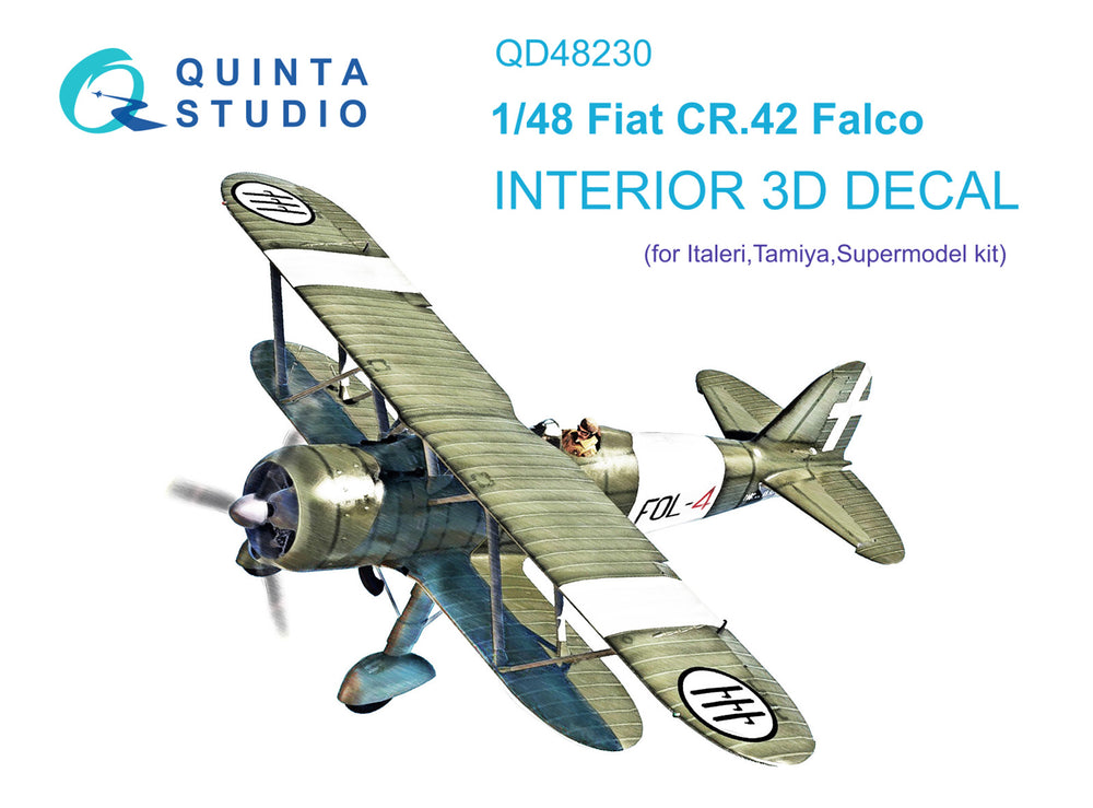 Quinta Studio QD48230 1:48 Fiat CR.42 Falco 3D Interior Decal
