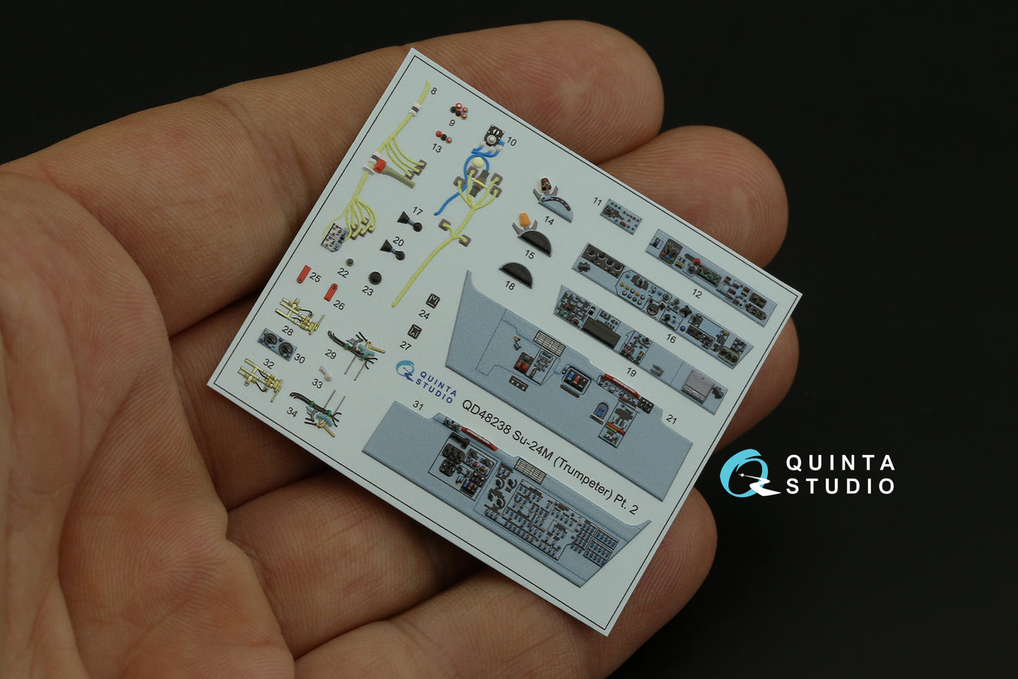 Quinta Studio QD48238 1:48 Sukhoi Su-24M 3D-Printed Interior Decals