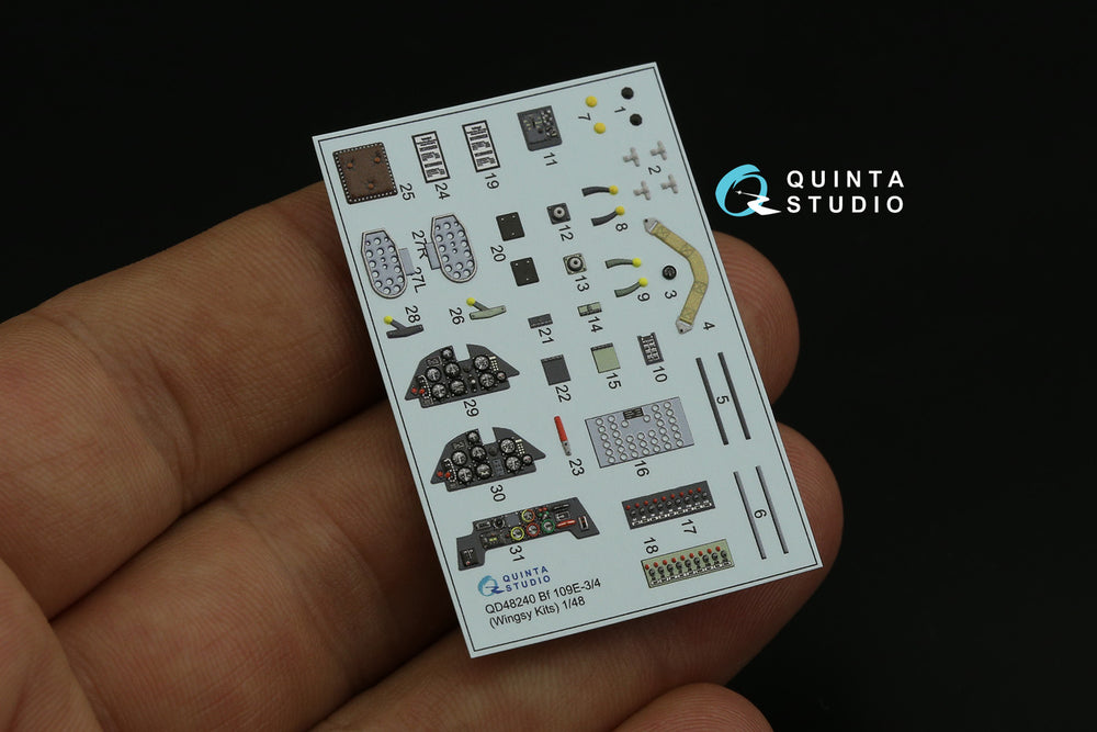 Quinta Studio QD48240 1:48 Bf-109E-3/4 3D Interior Decal