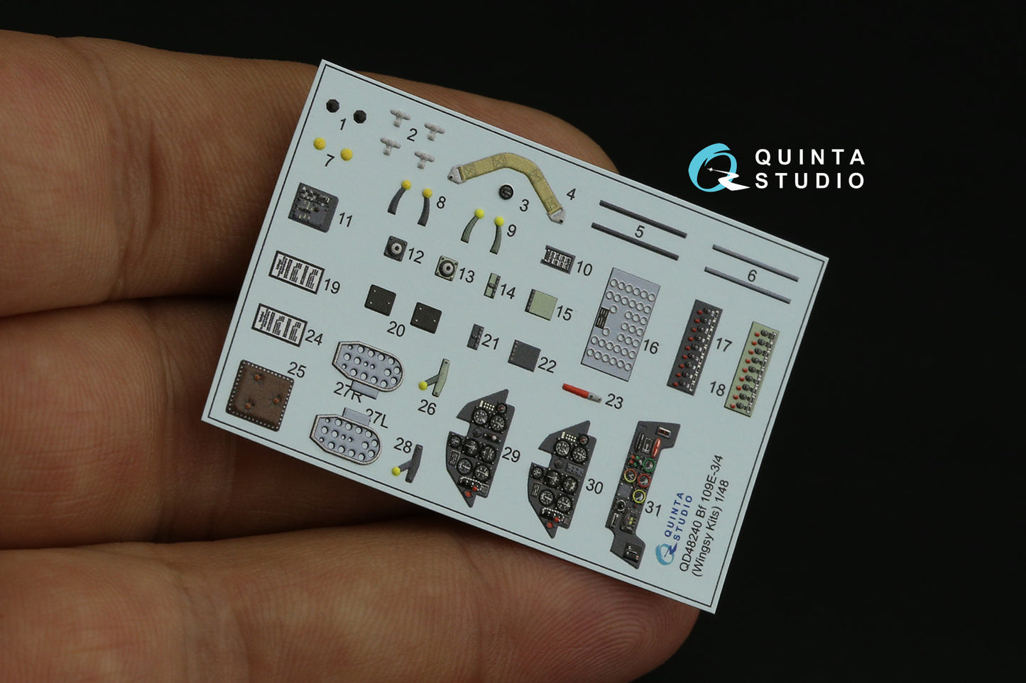 Quinta Studio QD48240 1:48 Bf-109E-3/4 3D Interior Decal
