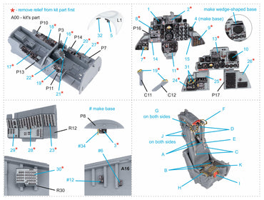 Quinta Studio QD48245 1:48 F-4EJ Phantom Kai 3D Interior Decal
