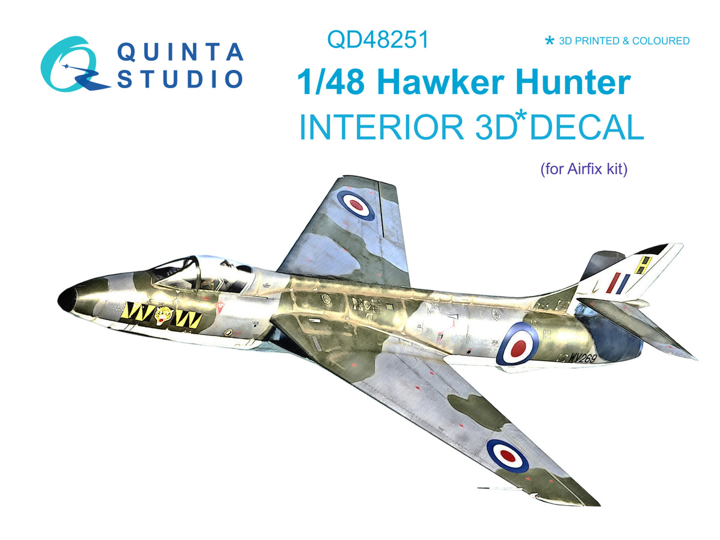 Quinta Studio QD48251 1:48 Hawker Hunter 3D-Printed Interior Decals