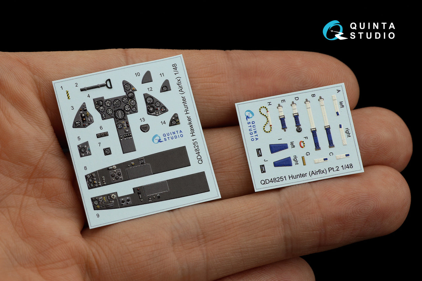 Quinta Studio QD48251 1:48 Hawker Hunter 3D-Printed Interior Decals