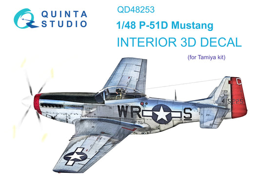 Quinta Studio QD48253 1:48 P-51D Mustang 3D Interior Decal
