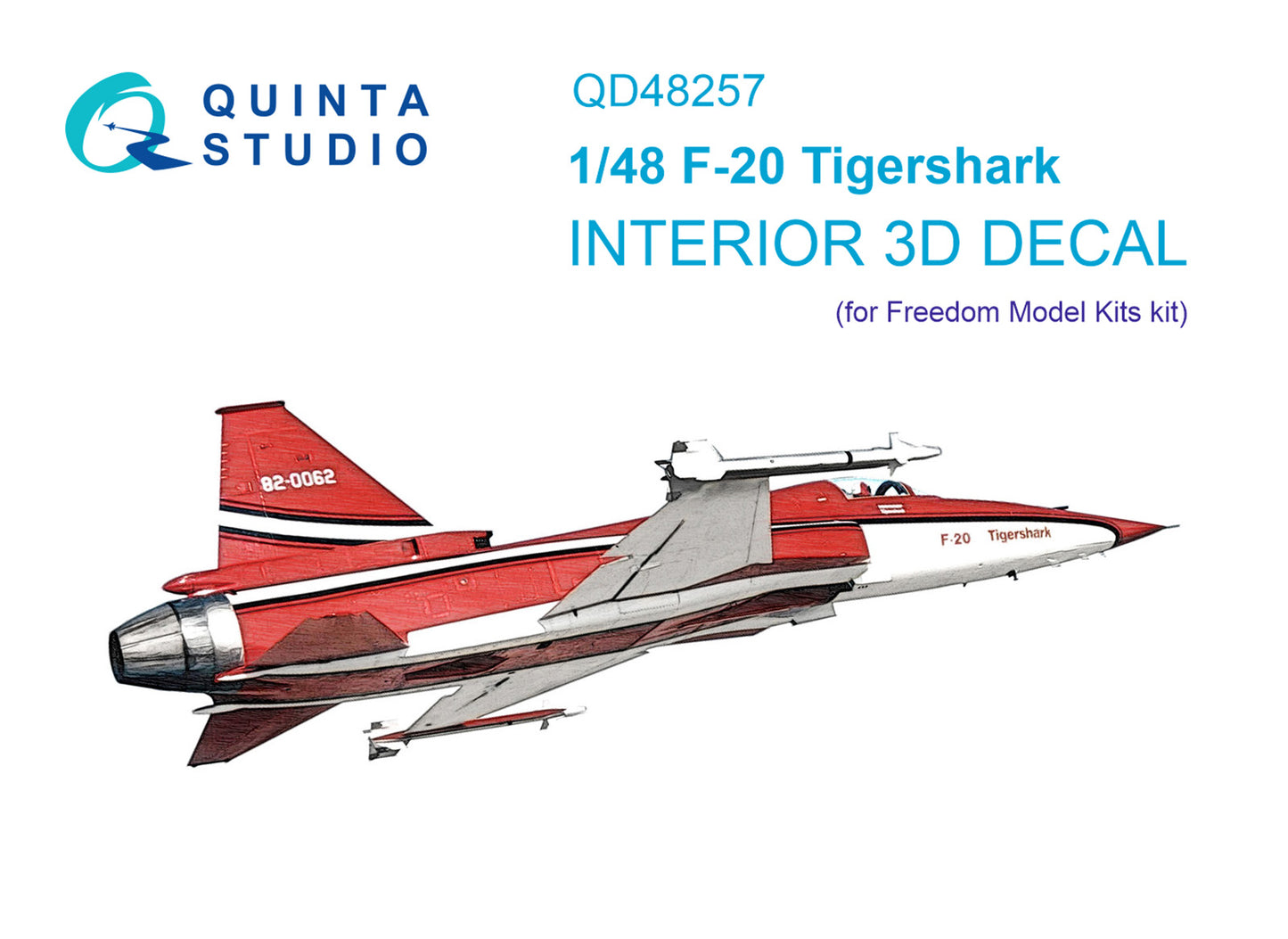 Quinta Studio QD48257 1:48 F-20A Tiger 3D Interior Decal