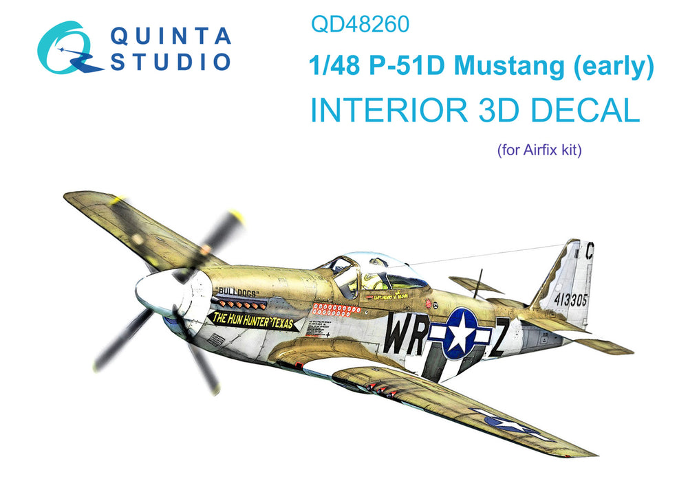 Quinta Studio QD48260 1:48 P-51D Mustang Early 3D Interior Decal